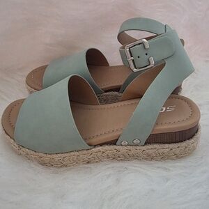Soda Mint Green Espadrille Sandals